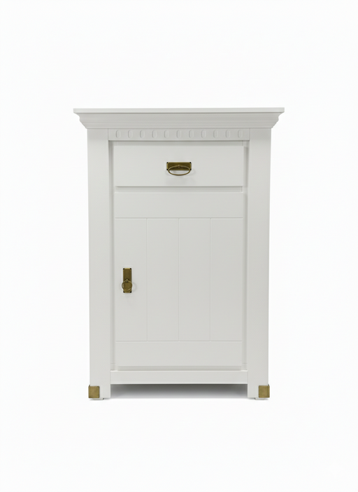 Comoda Cu 1 Usa Si 1 Sertar Saint Tropez Alb, Vopsit, 77.8 Cm