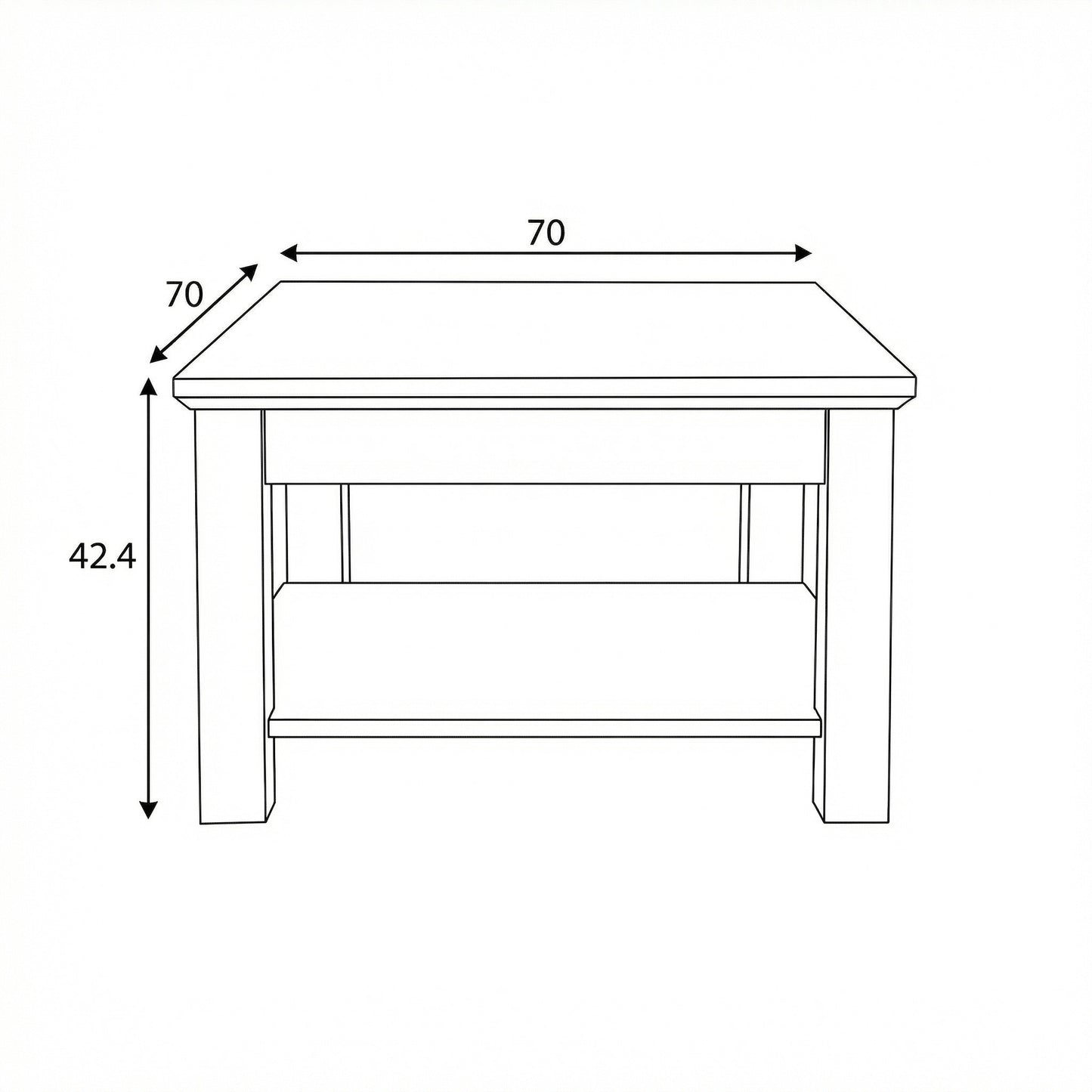 Masă de Cafea Thuxon 70 cm – Gri Grafit Mat și Blat din Furnir de Stejar