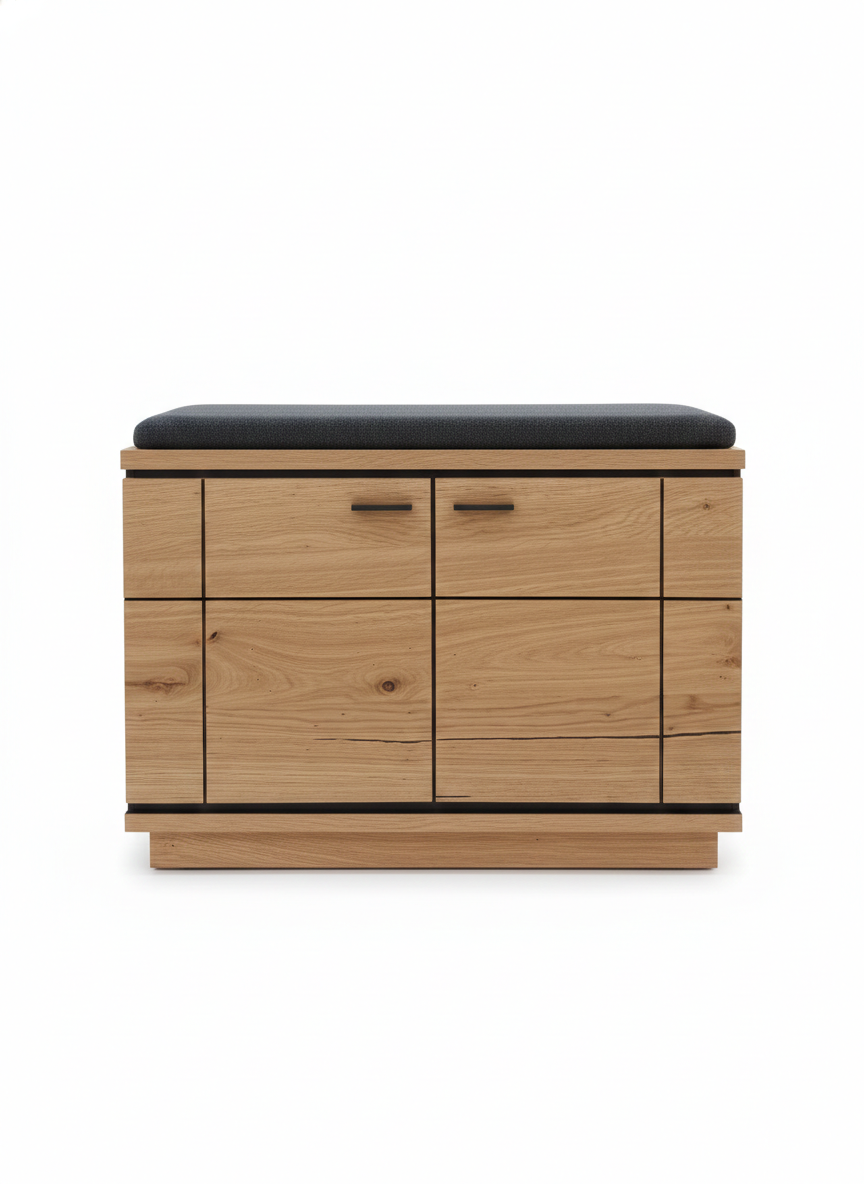 Comoda Hol 2 Usi Zenith, Stejar Furniruit, 79.6 Cm