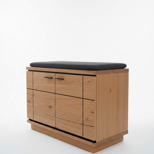 Comoda Hol 2 Usi Zenith, Stejar Furniruit, 79.6 Cm