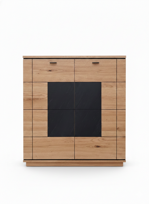 Comoda Bar Cu 2 Usi Zenith, Furniruit Stejar, 115.8 Cm