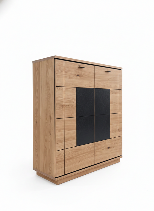 Comoda Bar Cu 2 Usi Zenith, Furniruit Stejar, 115.8 Cm