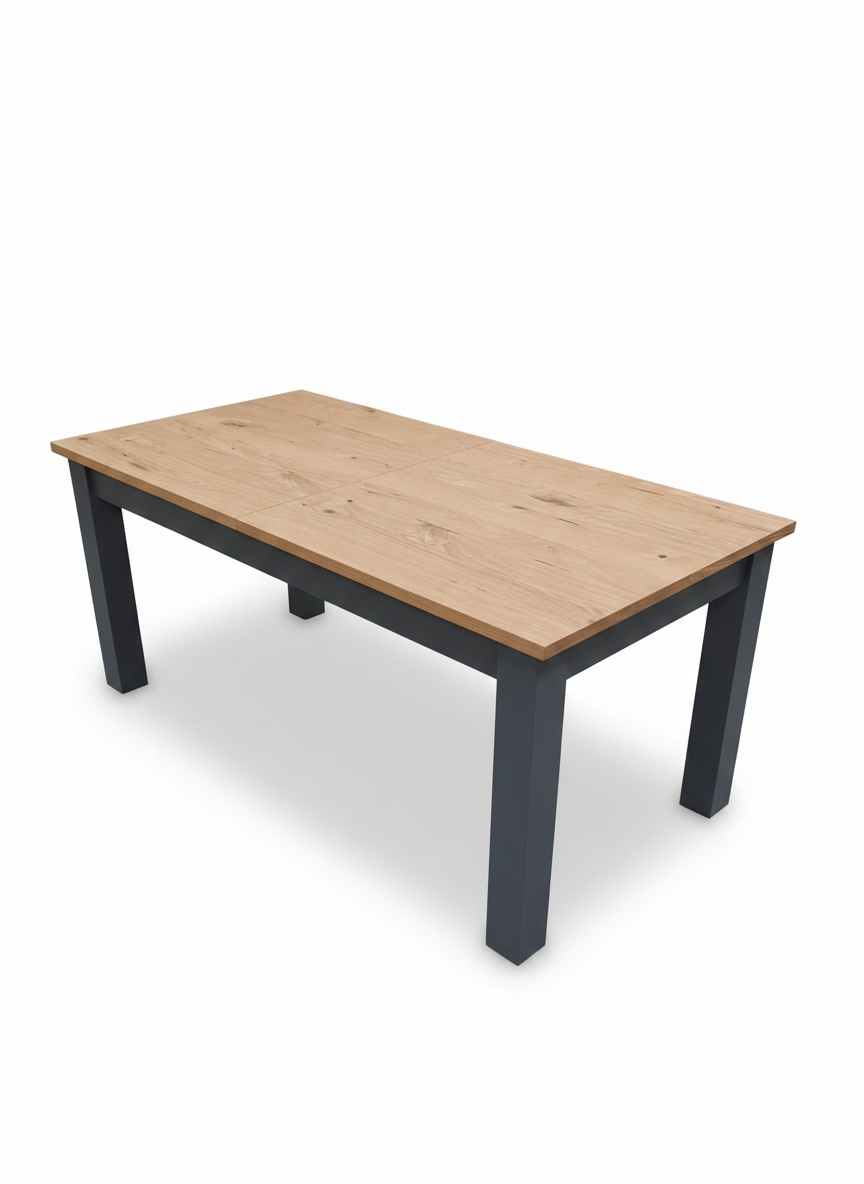 Masa Extensibila Alpina Graphit Matt, Vopsit Gri, Furniruit, 180/235 x 90 x 77 Cm