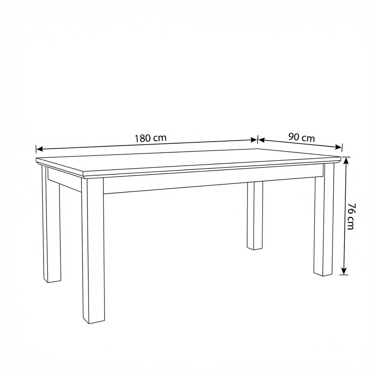 Masa Extensibila Alpina Graphit Matt, Vopsit Gri, Furniruit, 180/235 x 90 x 77 Cm