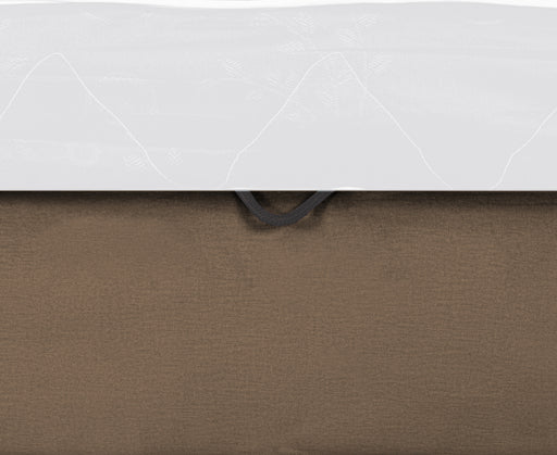 Pat Tapitat Ravel Junior, Dimensiune Saltea 90 x 200 Cm, Cu Somiera Rabatabila Si Panou Stanga, Maro