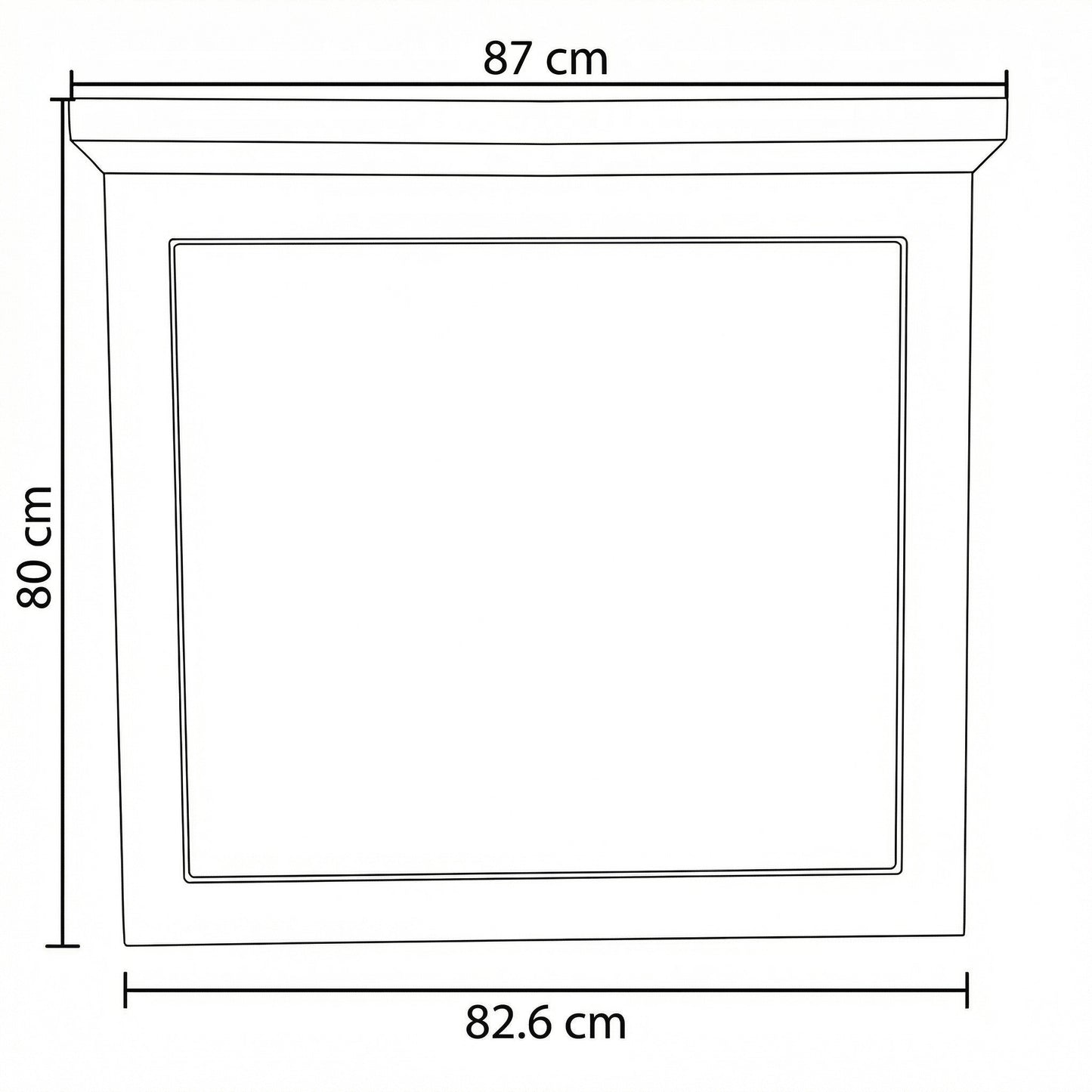 Oglinda Alpina, Vopsit Alb, Furniruit, 87 Cm