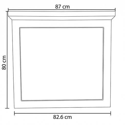 Oglinda Alpina, Vopsit Alb, Furniruit, 87 Cm