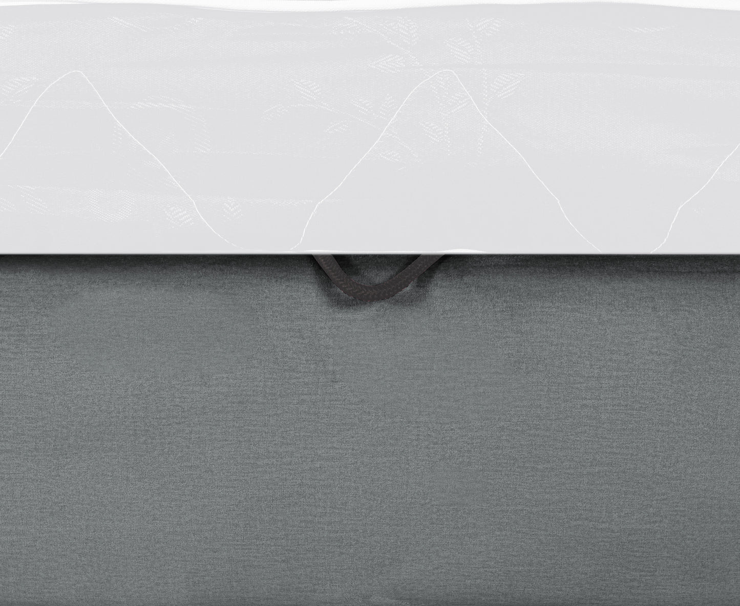 Pat Tapitat Ravel Junior Dimensiune Saltea 90 x 200 Cm, Cu Somiera Rabatabila Si Panou Stanga, Gri
