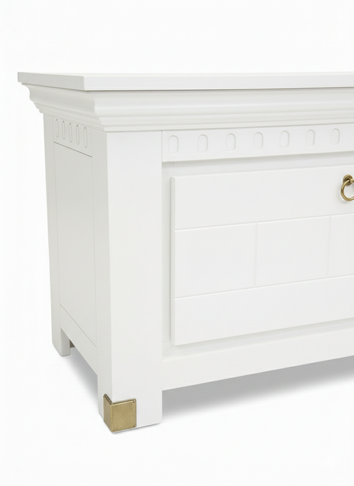 Comoda Pantofi Saint Tropez Alb, Vopsit, 111 Cm