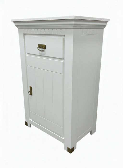 Comoda Cu 1 Usa Si 1 Sertar Saint Tropez Alb, Vopsit, 77.8 Cm
