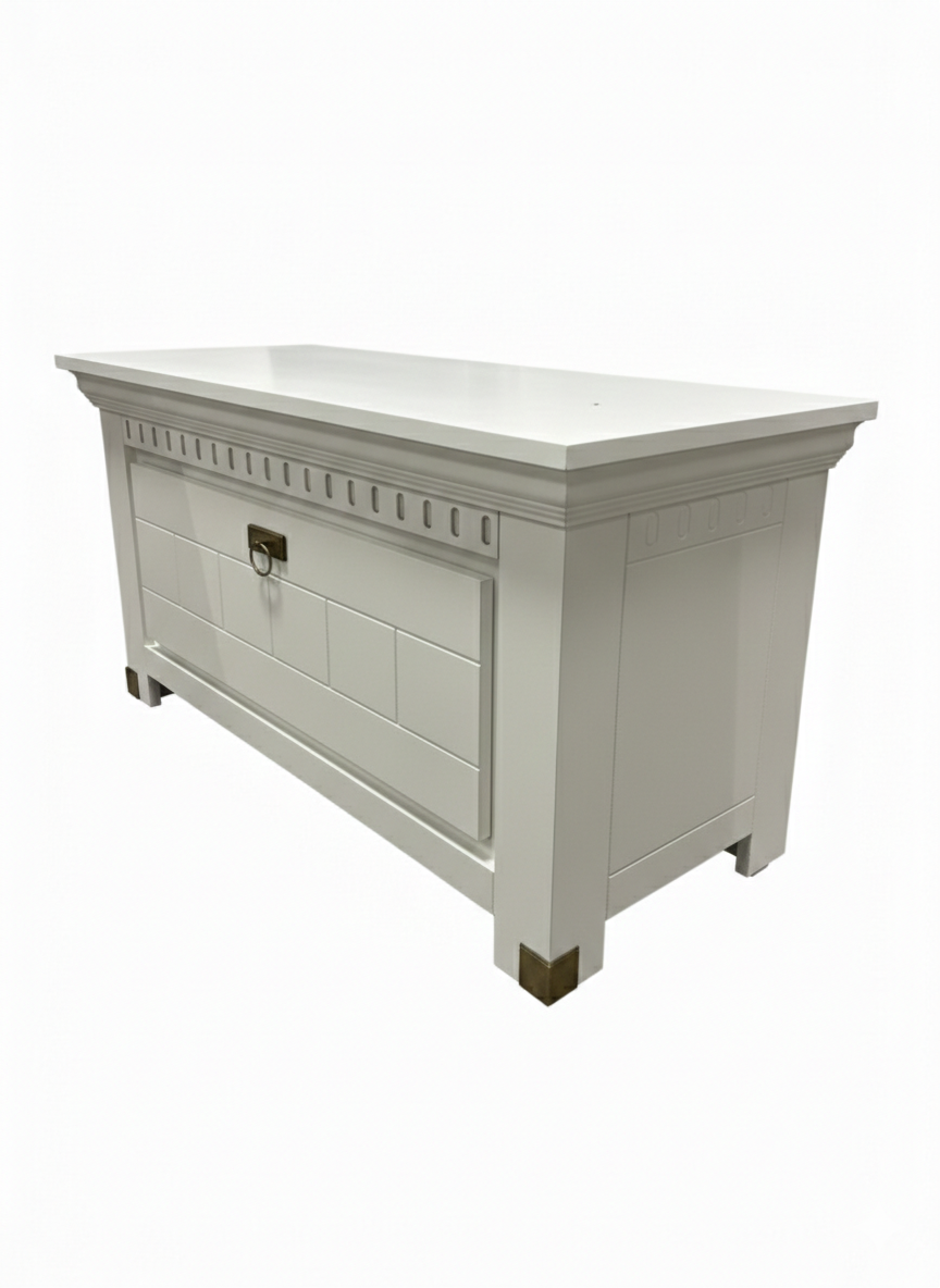 Comoda Pantofi Saint Tropez Alb, Vopsit, 111 Cm