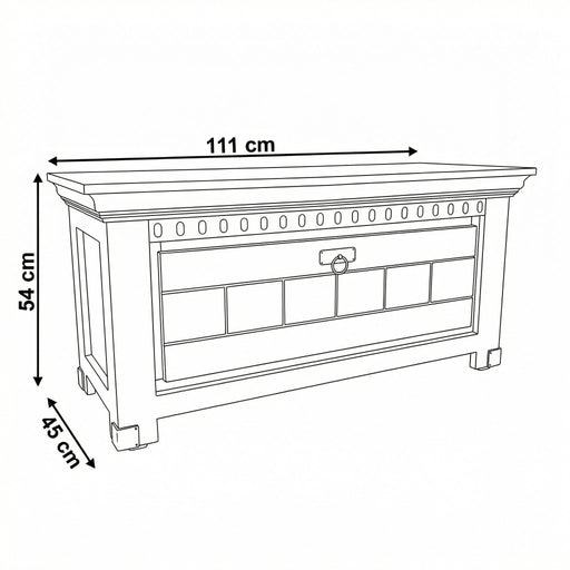 Comoda Pantofi Saint Tropez Alb, Vopsit, 111 Cm