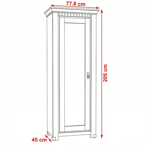 Dulap Cu 1 Usa Saint Tropez Alb, Vopsit 77.8 Cm