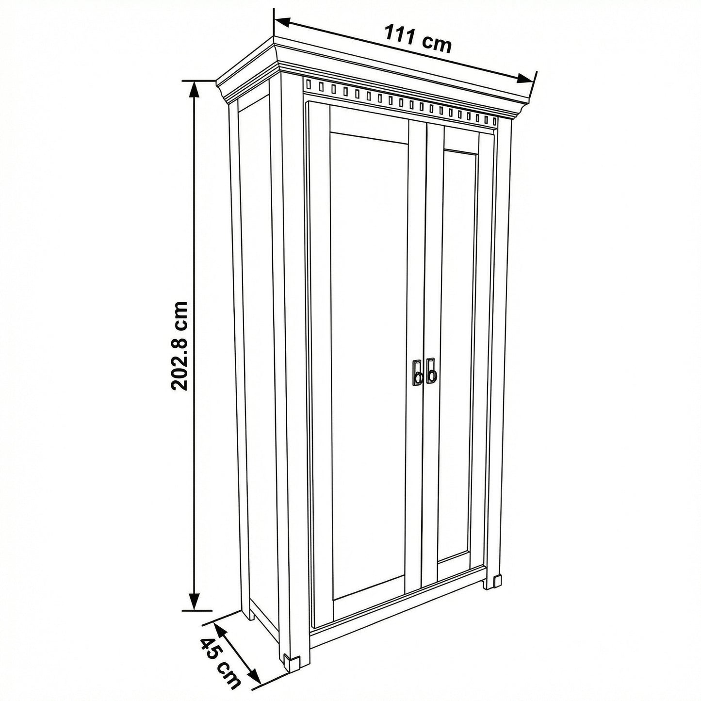 Dulap Cu 2 Usi Saint Tropez Alb, Vopsit 70 Cm