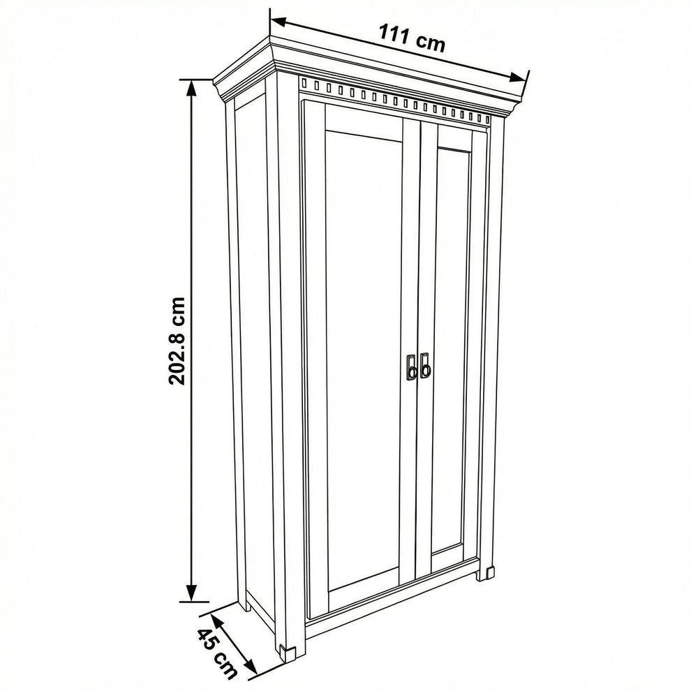 Dulap Cu 2 Usi Saint Tropez Alb, Vopsit 70 Cm