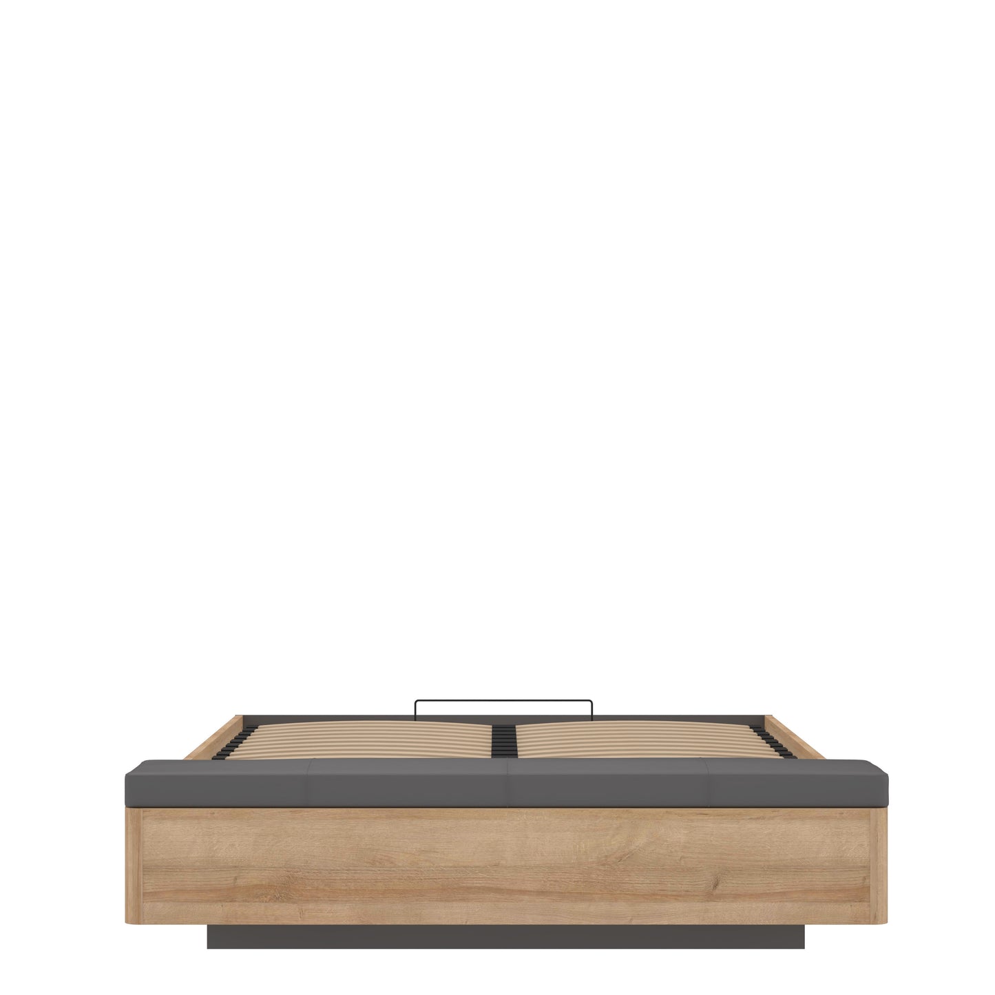 Rama Pat Unbound Cu Dimensiune Saltea 150 x 190 Cm, Somiera RabatabilaRiviera Oak Si Uni Wolfram Grey