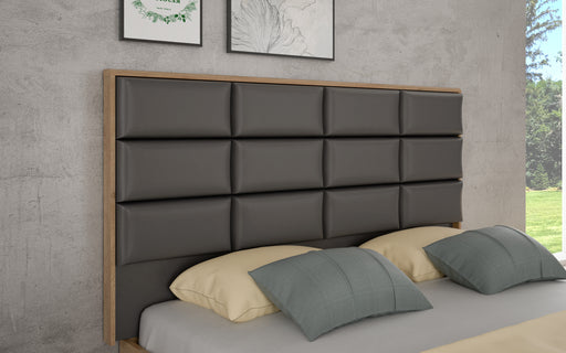 Pat Unbound Cu Dimensiune Saltea 150 x 190 Cm, Capatai Inclus si Somiera RabatabilaRiviera Oak Si Uni Wolfram Grey