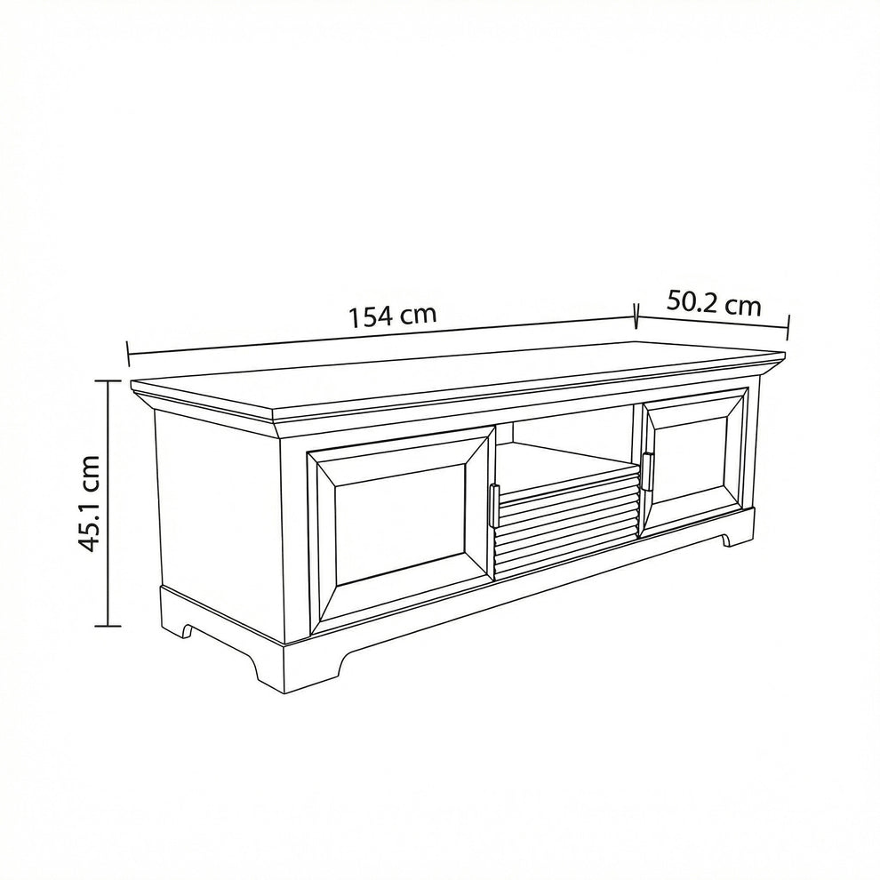 Comoda Tv Cu 2 Usi Si 1 Sertar Verona Kashmir, 154 Cm