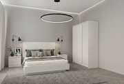 Set Dormitor Mancester, Pat 160 x 200 Cm, Kashmir Si Gri Deschis