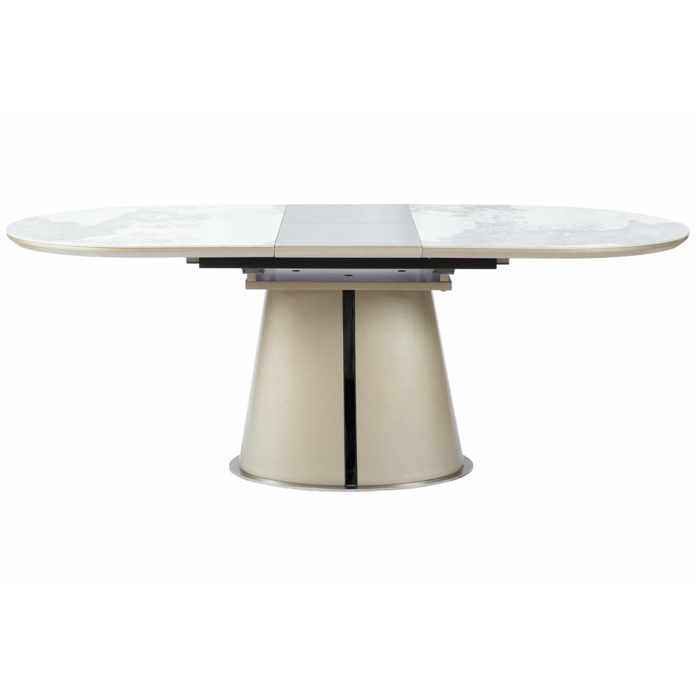 Masa Extensibila Bespin, Alb Si Beige 160/260 x 90 x 76 Cm