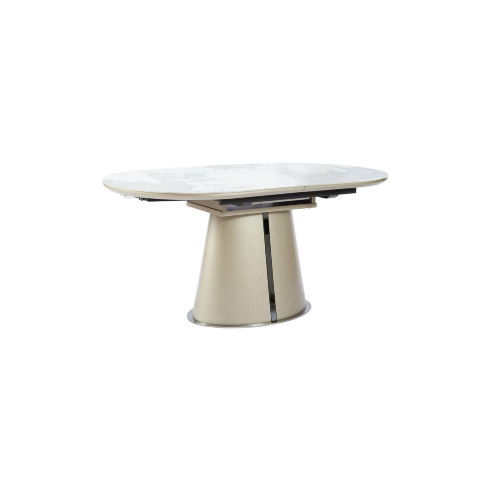 Masa Extensibila Bespin, Alb Si Beige 160/260 x 90 x 76 Cm