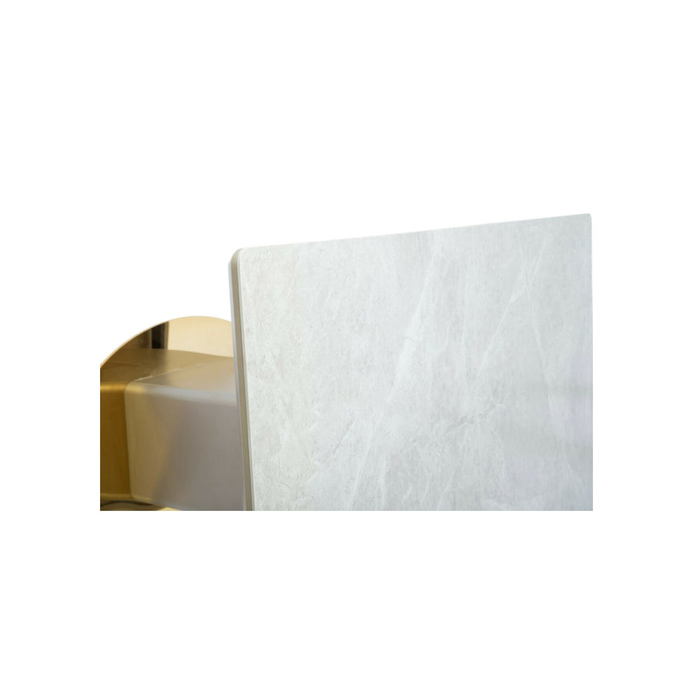 Masa Extensibila Althea, Beige Si Gold, 160/260 x 90 x 76 Cm