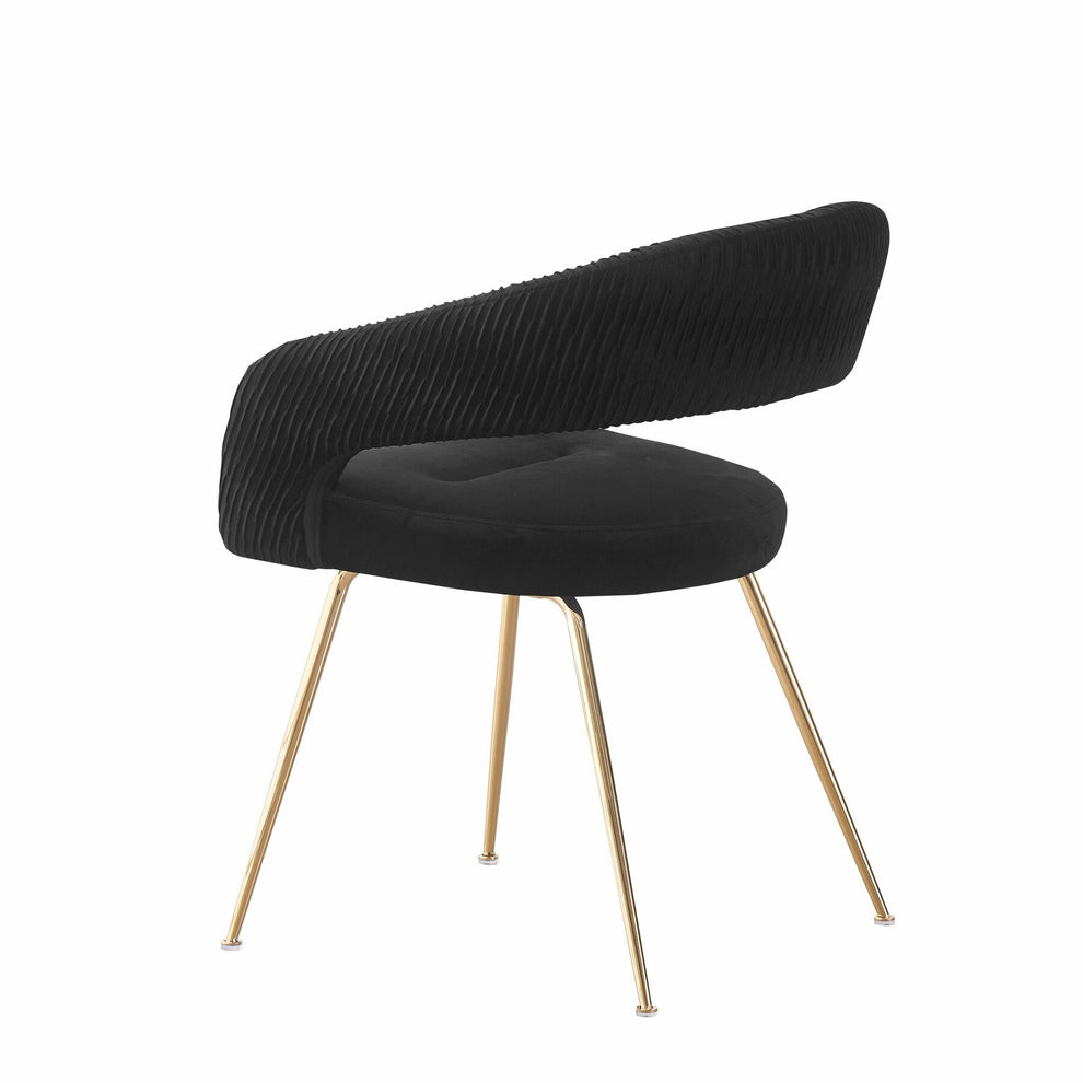 Scaun Solaris, Negru Si Gold, 58 Cm