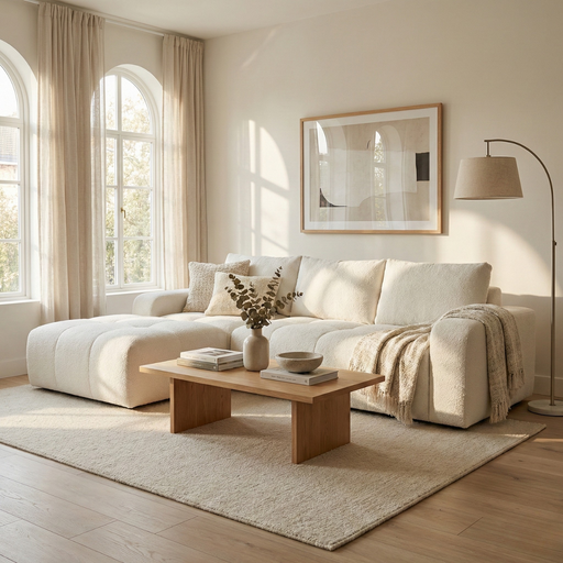 Coltar Extensibil Stanga Kyoto, Lada Depozitare, 5 Locuri, Onyx 1 Ivory, 246 Cm