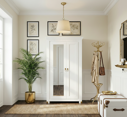 Dulap Cu 2 Usi Saint Tropez Alb, Vopsit 70 Cm