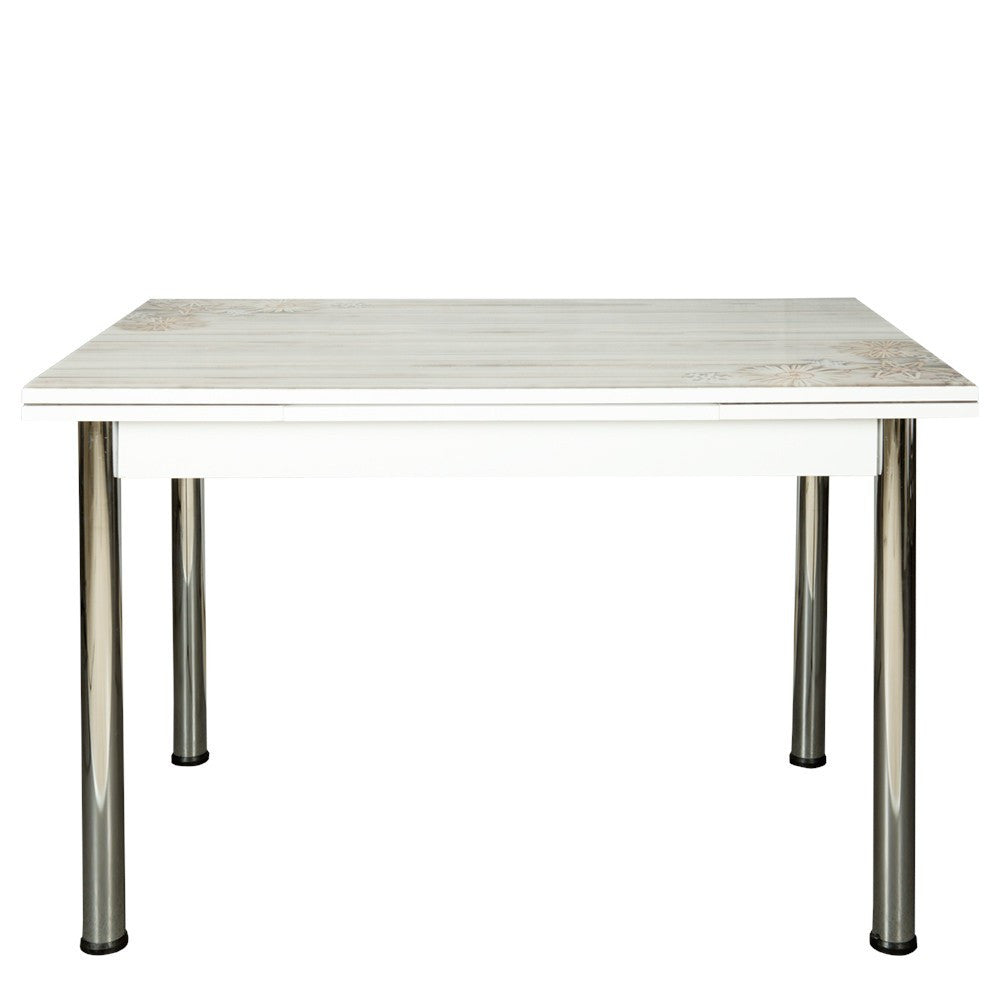 Set Masa Extensibila cu 4 Scaune Tanya, Multicolor, 110/170 x 70 cm.