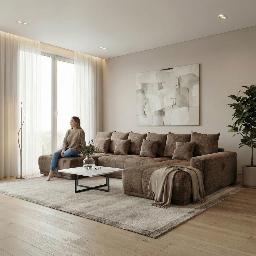 Coltar U Extensibil Otis Dreapta, 6 Locuri, Lada Depozitare, Cremona 24, 357 Cm
