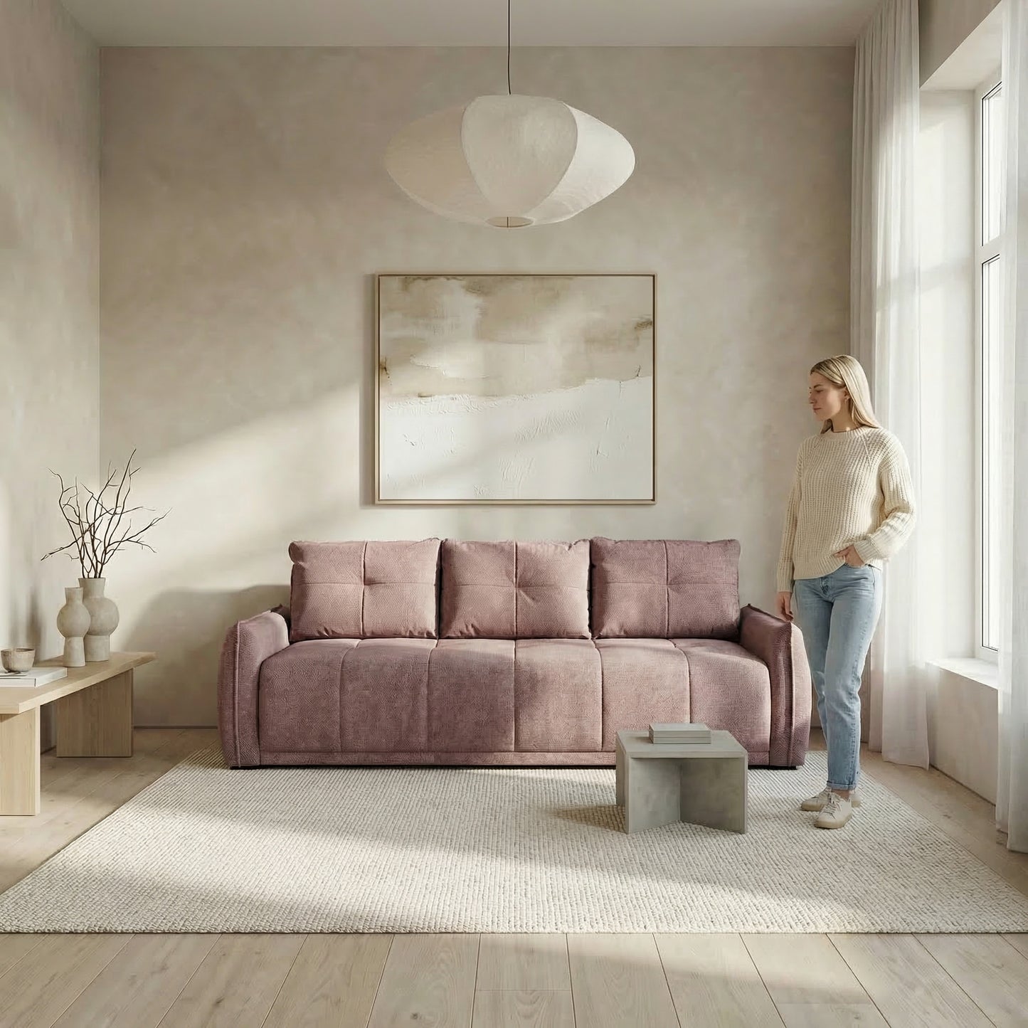 Canapea Extensibila Jojo, Lada Depozitare, Gusto 61, 222 Cm