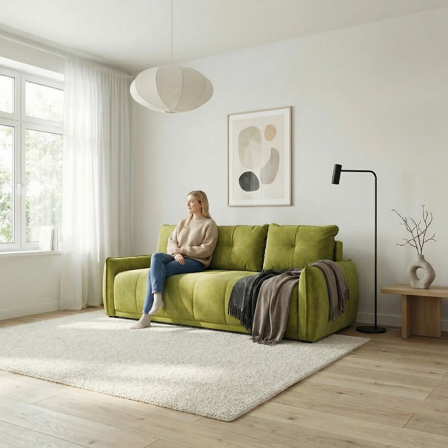 Canapea Extensibila Jojo, Lada Depozitare, Aura 6, 222 Cm