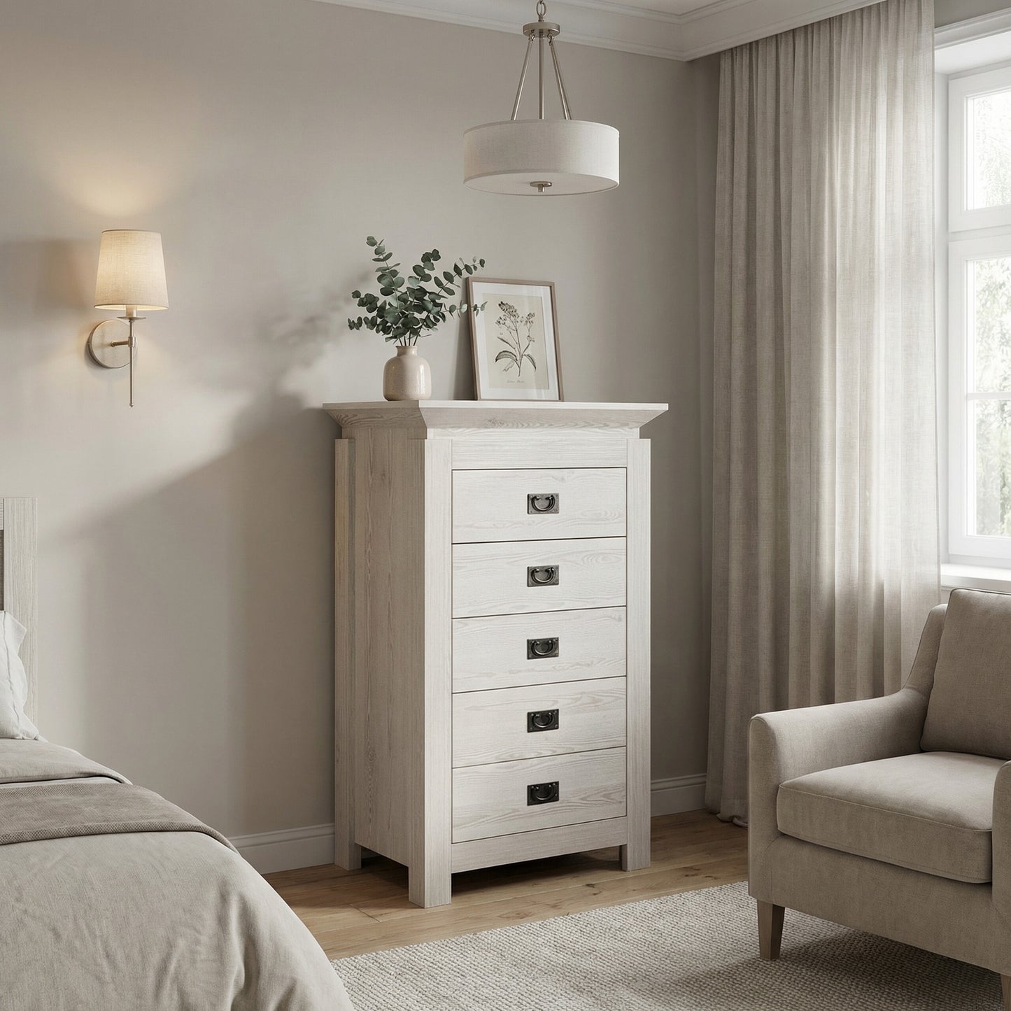 Comoda Casablanca Loft Cu 5 Sertare, 68 Cm