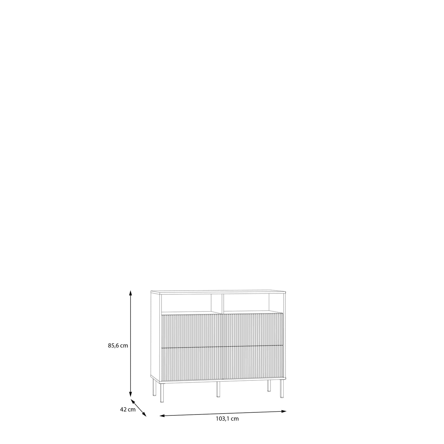 Comoda 4 Sertare Nakhla 103.1 Cm