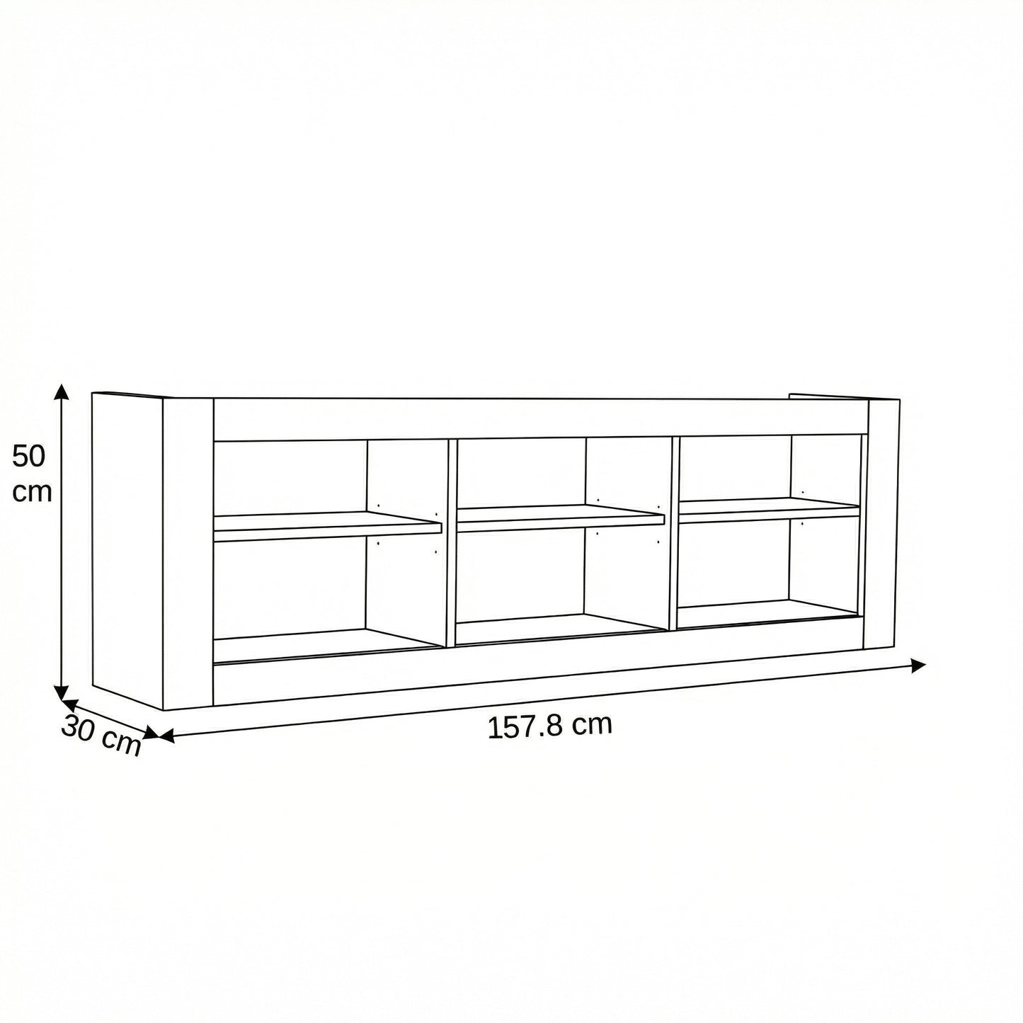 Etajera Casablanca Loft, Gri, 157.8 Cm