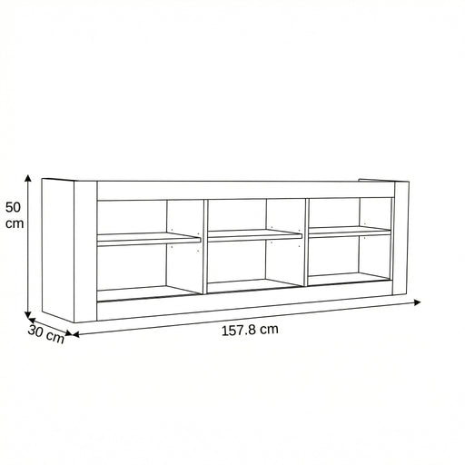 Etajera Casablanca Loft, Gri, 157.8 Cm