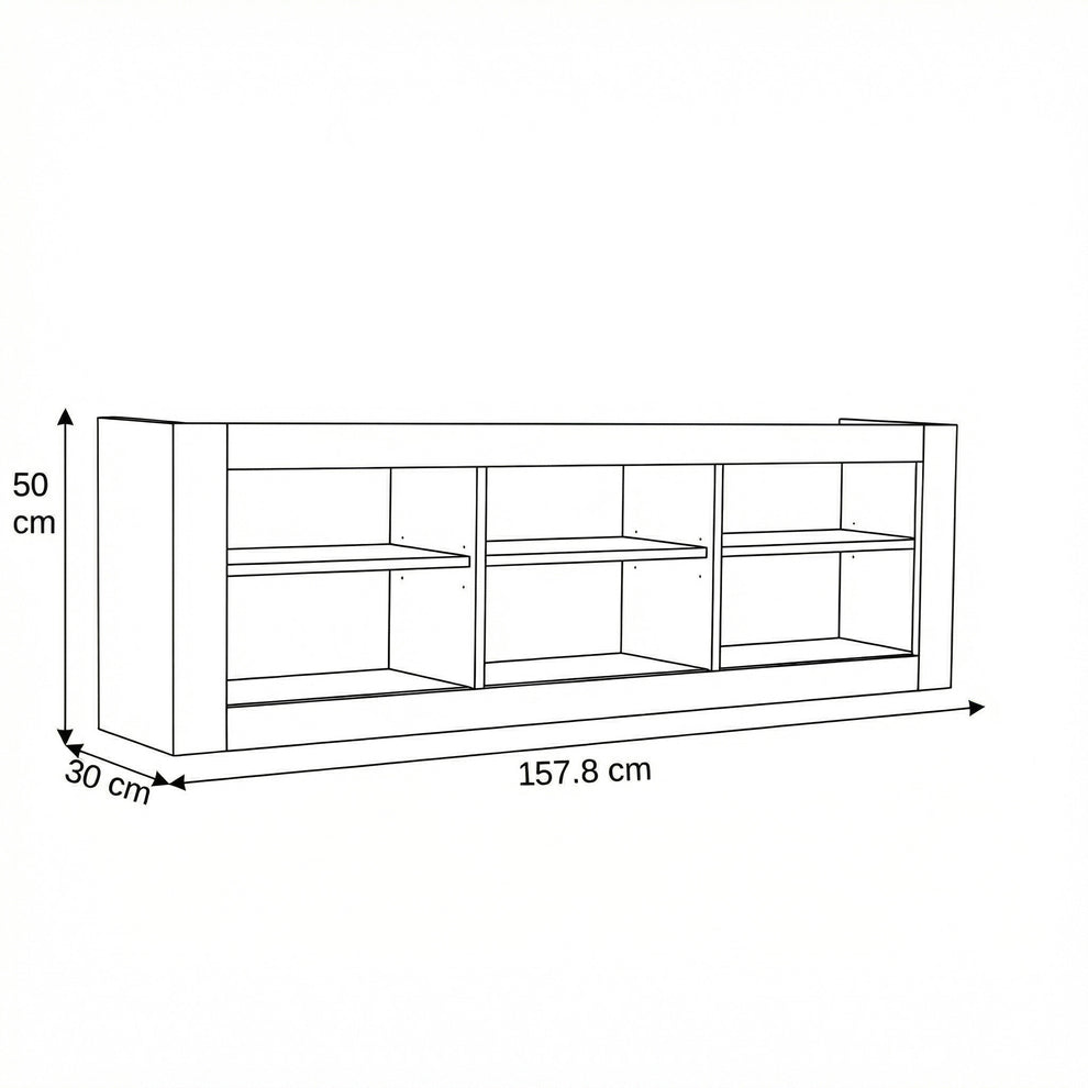 Etajera Casablanca Loft, Gri, 157.8 Cm