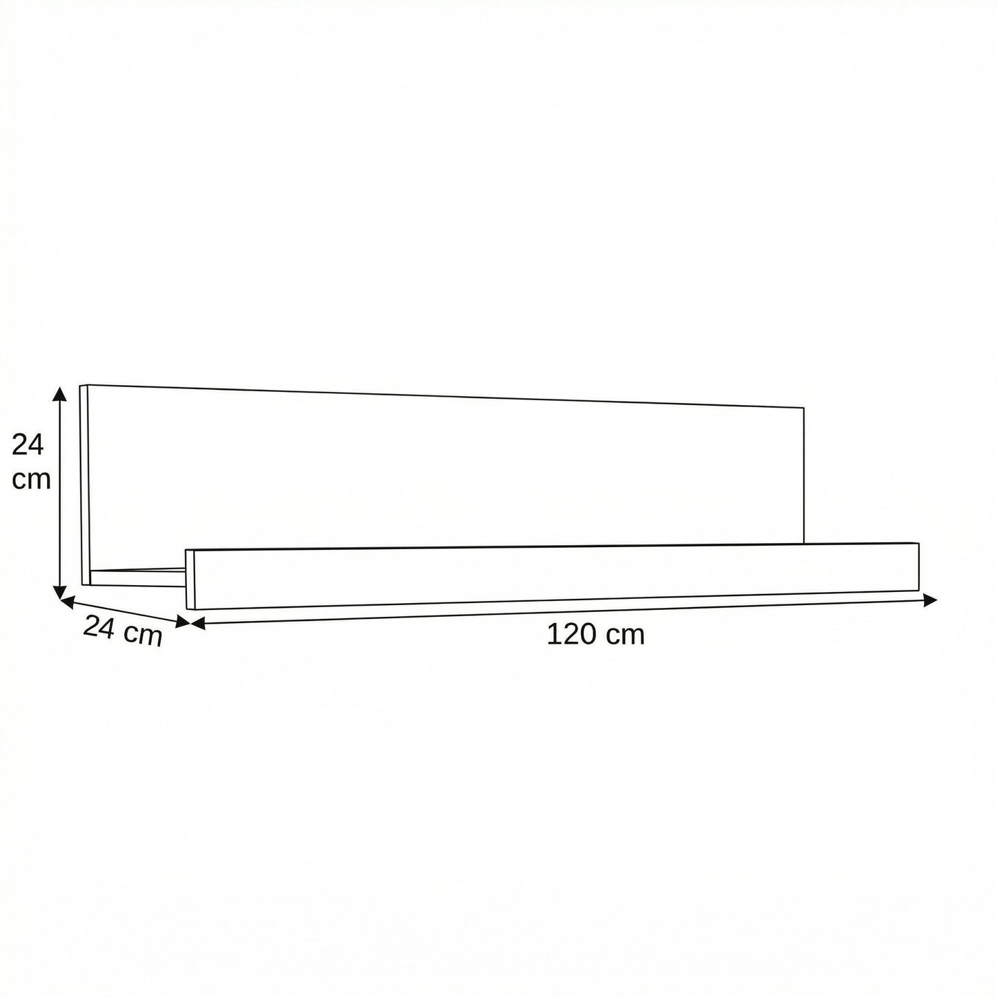 Polita Perete Casablanca Loft, 120 Cm