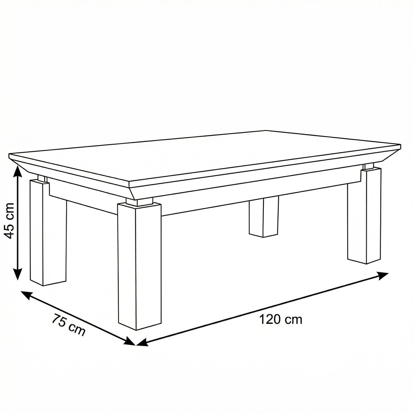 Masa Cafea Casablanca Loft, 120 x 75 x 45 Cm