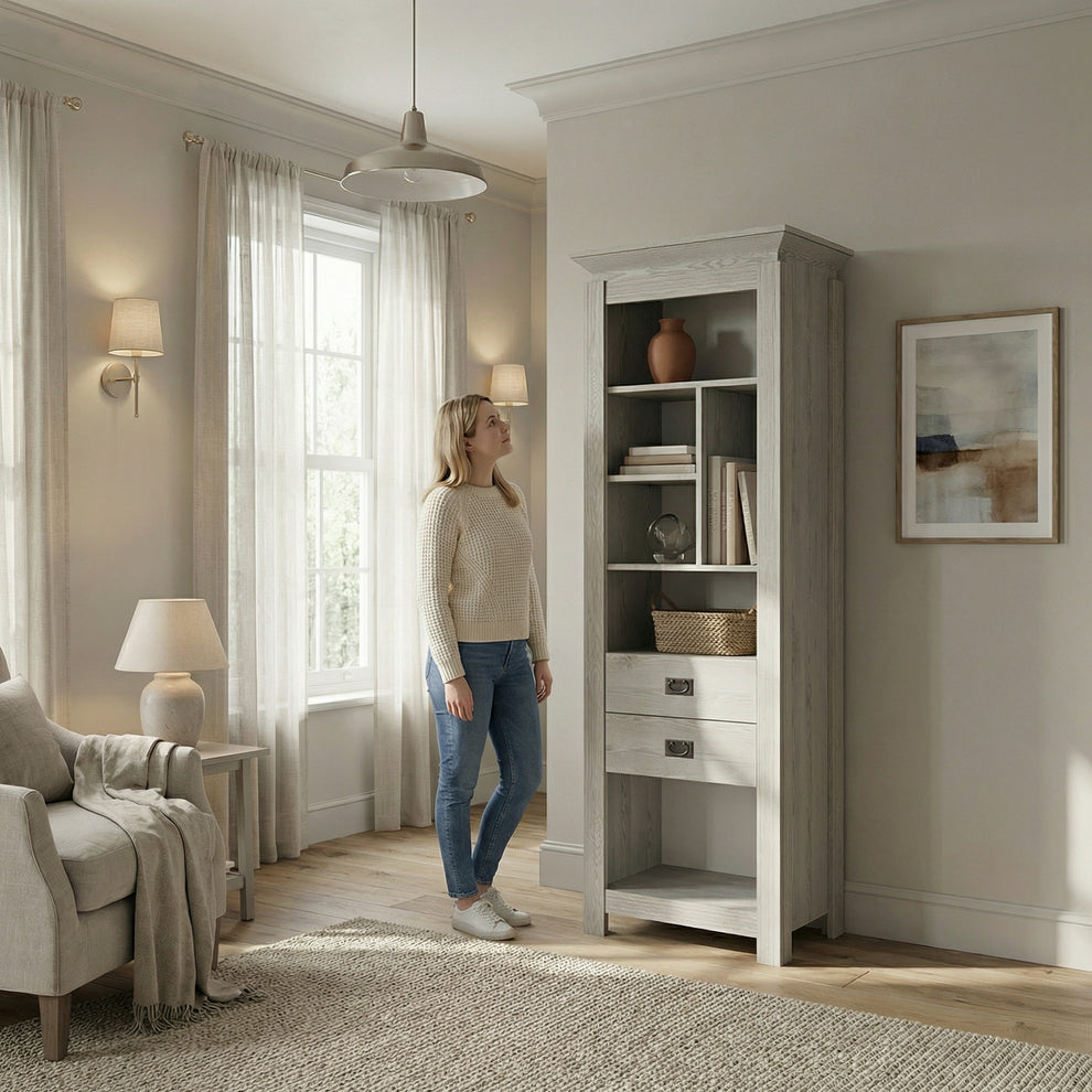 Biblioteca Casablanca Loft Cu 2 Sertare, 68.4 Cm