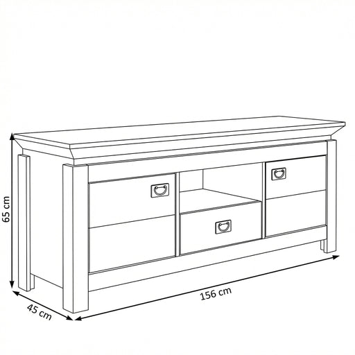 Comoda Tv Casablanca Loft Cu 2 Usi Si 1 Sertar, 156 Cm