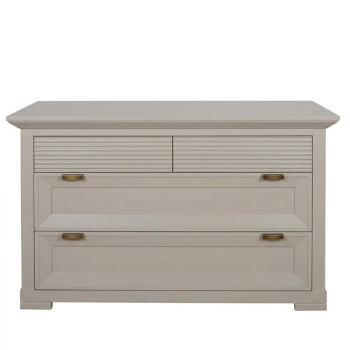 Comoda Cu 4 Sertare Verona Kashmir, Vopsit, Mobila Living, Inchidere Silentioasa, Sistem Push To Open, 125.8 cm