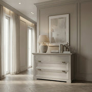 Comoda Cu 4 Sertare Verona Kashmir, Vopsit, Mobila Living, Inchidere Silentioasa, Sistem Push To Open, 125.8 cm