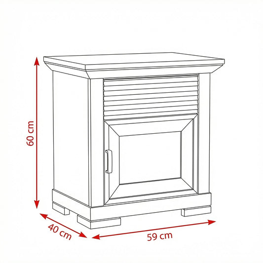Noptiera Cu 1 Usa Si 1 Sertar Verona Kashmir, 59 Cm