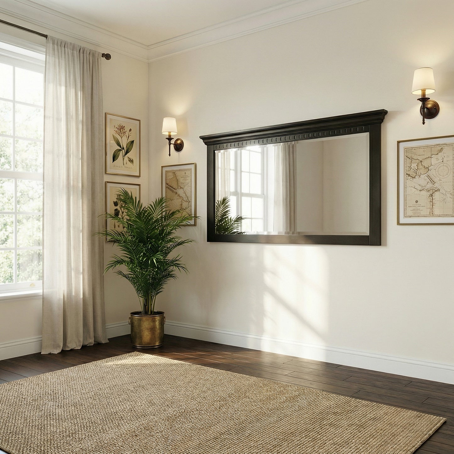 Rama Oglinda Saint Tropez New Negru, Vopsit, 180 cm