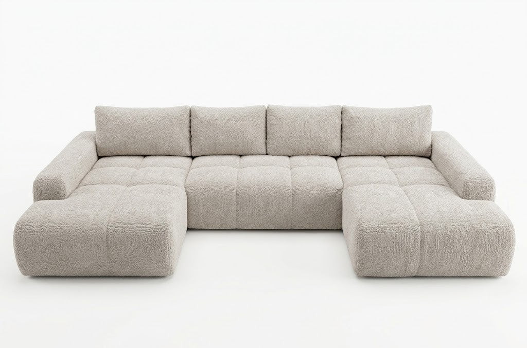 Coltar U Extensibil Luna, 6 Locuri, Onyx 2 Pearl, 330 Cm