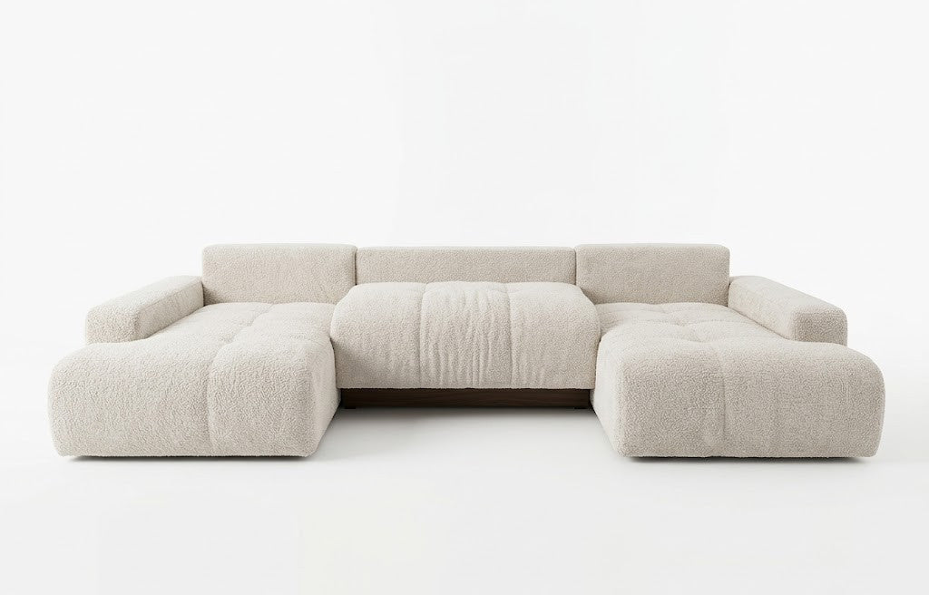 Coltar U Extensibil Luna, 6 Locuri, Onyx 2 Pearl, 330 Cm
