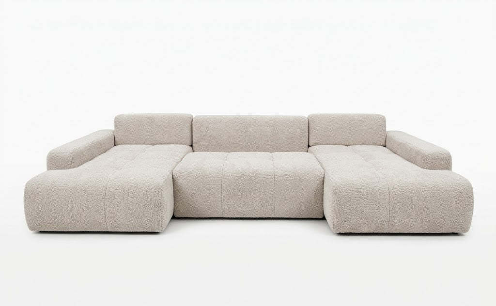 Coltar U Extensibil Luna, 6 Locuri, Onyx 2 Pearl, 330 Cm