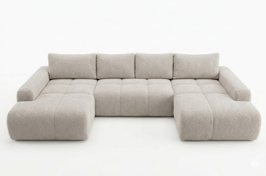 Coltar U Extensibil Luna, 6 Locuri, Onyx 2 Pearl, 330 Cm